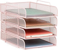 Mind Reader Stackable Paper Tray, Desktop Organizer, File Storage, Metal Mesh