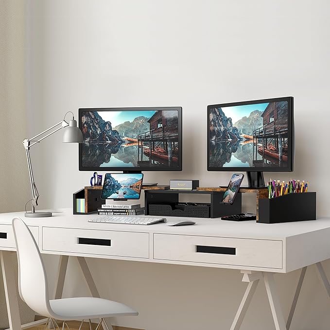 Simple Houseware Desk Dual Monitor Stand Riser — view 5