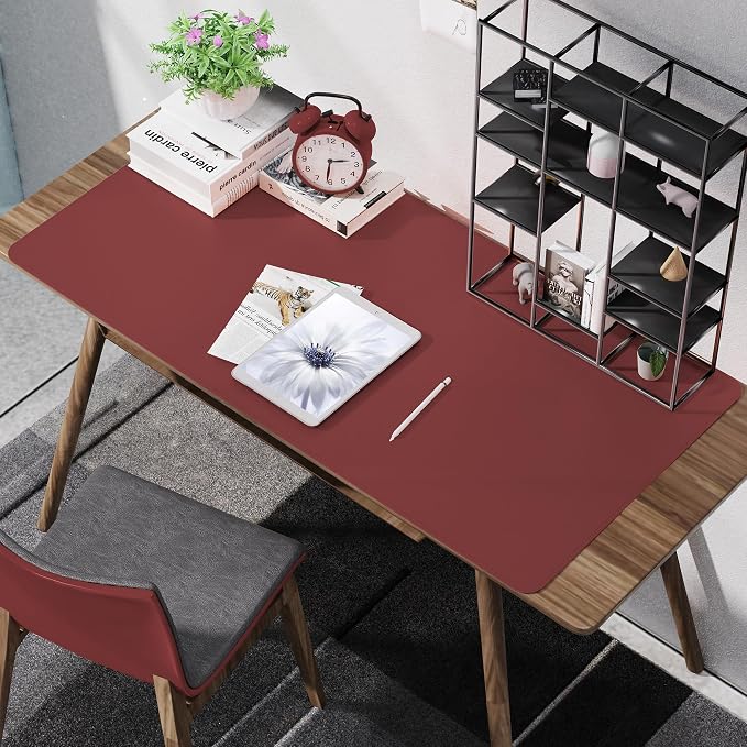Desk Mat 47" x 23.7" Leather Desk Pad Protector — view 7