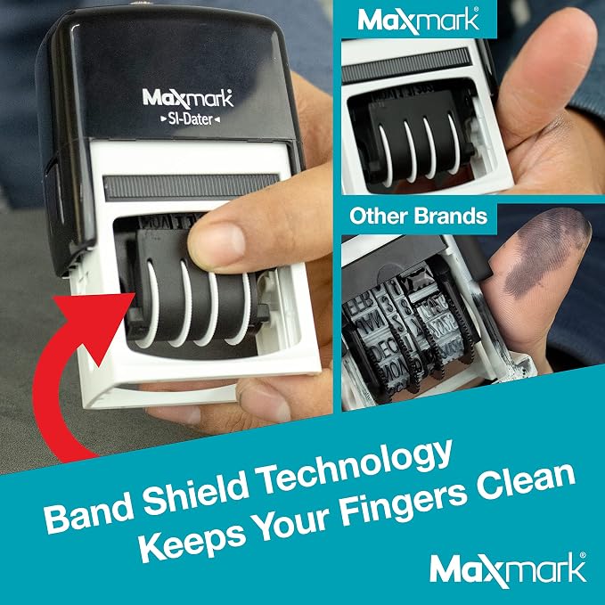 MaxMark Office Self Inking Date Stamp — view 3