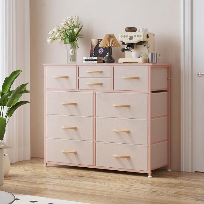 LUMTOK 10-Drawer Dresser, Fabric Storage Dressers Drawers — view 2