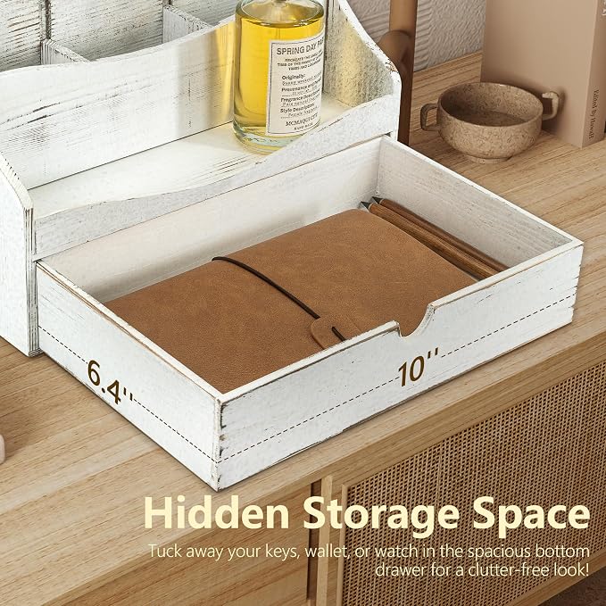 Pine Wood Mail Organizer for Desk — view 5
